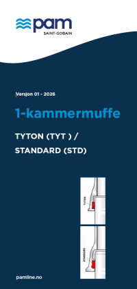 1-kammer muffe type Standard / Tyton