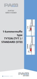 1-kammer muffe type Standard / Tyton