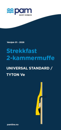 Strekkfast 2-kammermuffe type Universal Standard / Tyton Ve